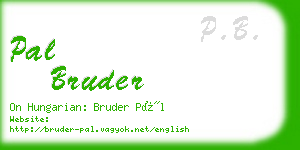 pal bruder business card